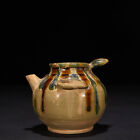 4.3" Old Antique Porcelain Tang Dynasty Changsha Kiln Cyan Glaze Speckle Teapot