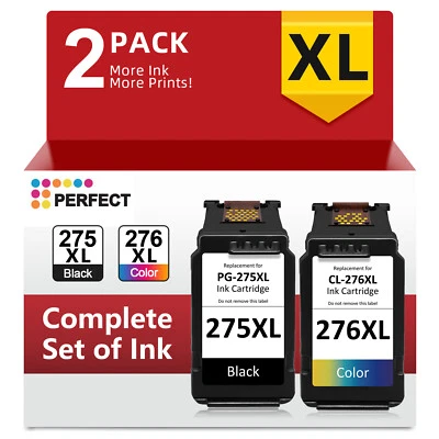 Lote de repuesto de tinta de color negro PG-275XL CL-276XL para Canon PIXMA TR4720 TS3500 Foto 1 de 4