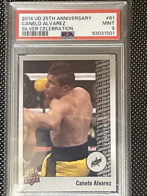 2014 UD 25th Anniversary Canelo Alvarez SILVER 16/250 PSA 9 Mint POP 4 1 Higher - Image 1 of 2