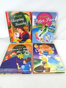 Lot of 4 - Fairytale Jigsaw Puzzle Books by Flowerpot Press - 4 Stories - Picture 1 of 14
