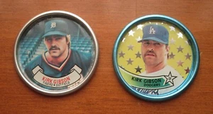 TOPPS BASEBALL COINS KIRK GIBSON LOT OF 2 DETROIT TIGERS LA DODGERS 1987 - Picture 1 of 4