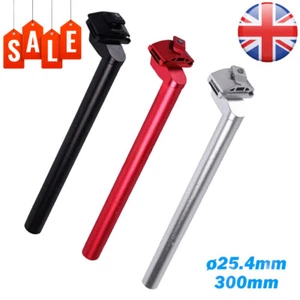 Bicycle Seatpost 25.4mm x 300mm Aluminium Alloy MTB Road Bike BMX Seat Tube Pole - Picture 1 of 16