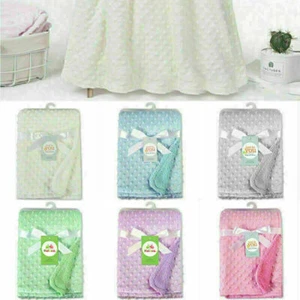 102x76cm baby blanket newborn children's blanket baby blanket cuddly blanket cot - Picture 1 of 11