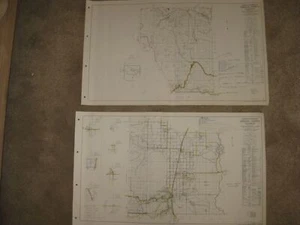 SET OF 2 ANTIQUE 1963 CONEJOS COUNTY COLORADO HIGHWAY ROAD MAP DETAILED RARE NR - Picture 1 of 1