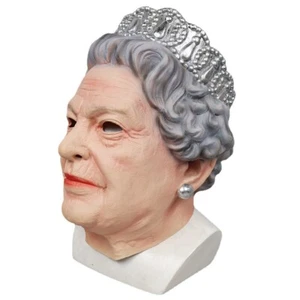Famiglia Reale Inglese Platino Accessorio Giubileo Regina Elisabetta Maschera Testa Completa - Foto 1 di 5