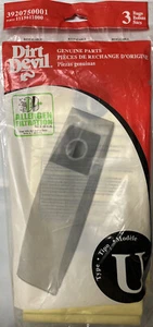 DIRT DEVIL Allergen Filtration Style U Vacuum Cleaner Bags 3 Pk - Picture 1 of 2