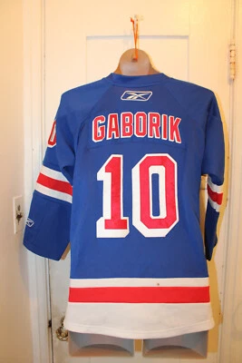 Camiseta deportiva juvenil REEBOK CCM New York NY Rangers Marian Gaborik #10 puntada L/XL Foto 1 de 4