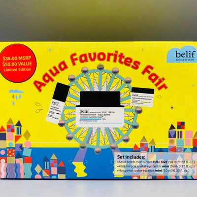 Belif Aqua Beauty Set Esencia, Caja de Regalo Hidratante, Crema de Ojos - Limitado 8/26+ Foto 1 de 3