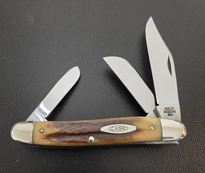 1965-69 CASE XX U.S.A. ERA 5347HPS STAG LARGE STOCKMAN KNIFE - FOR FLESH ONLY - Image 1 of 4