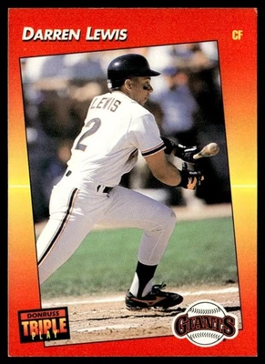 1992 Triple Play Darren Lewis San Francisco Giants #111 - Image 1 of 2
