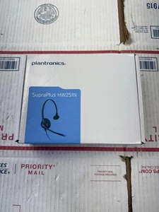 Plantronics SupraPlus HW251N Black Headband Headset. New In Open Box. - Picture 1 of 4
