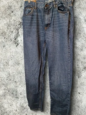 Chaps Men's Size 34x32 Blue Relaxed Fit Straight Leg 100% Cotton Denim Jeans - Image 1 of 4