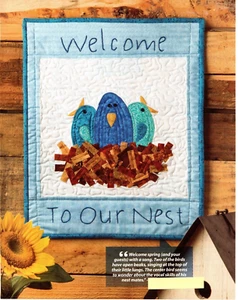 Modello trapunta Welcome To Our Nest a pezzi/applique HD - Foto 1 di 1