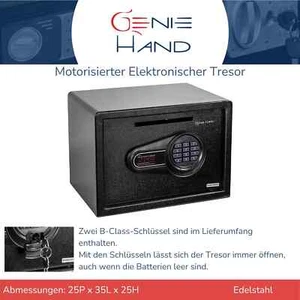 Elektronischer Wandtresor mit Schlüssel und Motorisiertem Speicherschloss - Bild 1 von 41