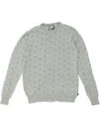 VANS Mens Crew Neck Jumper Sweater Medium Grey Spotted Cotton BC09