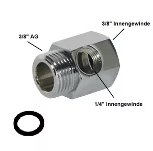 Anschluss Adapter 3/8 Zoll Wasserzuführ Osmoseanlage Wasserfilter Kühlschrank - Bild 1 von 1