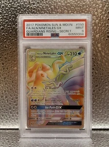 PSA 9 MINT RAINBOW RARE Alolan Ninetales GX - Guardians Rising 150/145 - Picture 1 of 6