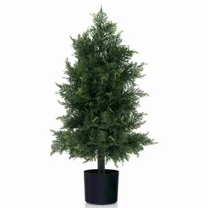 Artificial Cedar Topiary Tree Fake Pine Tree Indoor Outdoor Decorative Plant - Picture 1 of 9