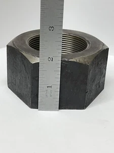 (1) 2 1/4”-12 Finished Hex Nuts Grade 2, Plain Steel Large Fine Thread 2 1/4 -12 - Picture 1 of 2
