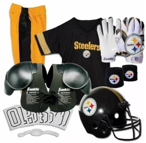 Pittsburgh Steelers Kids NFL 10pc Deluxe Football Uniform Set, Medium - Picture 1 of 22