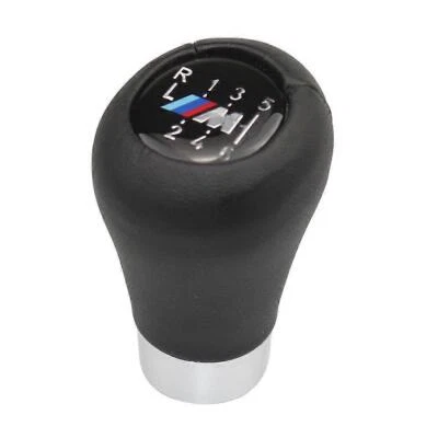 For Bmw Series Black Leather Manual Gear Shift Knob With Adapter5-speed) - Image 1 of 4
