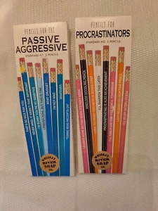 Pencil Stationary Set For Procrastinators and Passive Aggressive New in Package - Picture 1 of 7