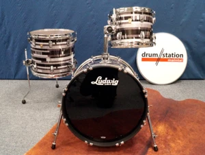 Ludwig USA Classic Maple Shellset En 'Digital Black Sparkle' - 20, 12, 15 - Foto 1 di 13