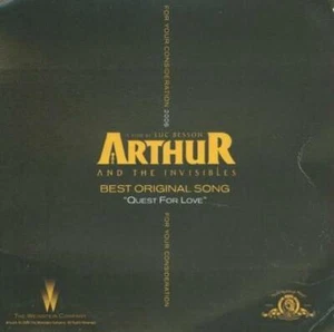 For Your Consideration: Arthur & Invisibles Song Quest Love PROMO FYC Music CD - Picture 1 of 1