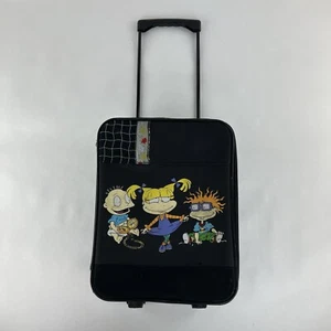 Nickelodeon Rugrats Rolling Suitcase Carry On Bag Black Travel Vintage Y2K RARE - Picture 1 of 24