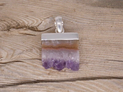 Amatista Estalactita Geoda Púrpura Plata de Ley 925 Colgante Artesanal A8 NUEVO Foto 1 de 4