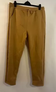 Men's Fleece Lined Warm Brown Jogging Bottom Elastic Waist. - Picture 1 of 4