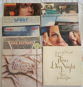 9 Classic Rock Vinyl 12" LP's 33 RPM Peter Frampton Rod Stewart Huey Lewis Styx - Picture 1 of 19