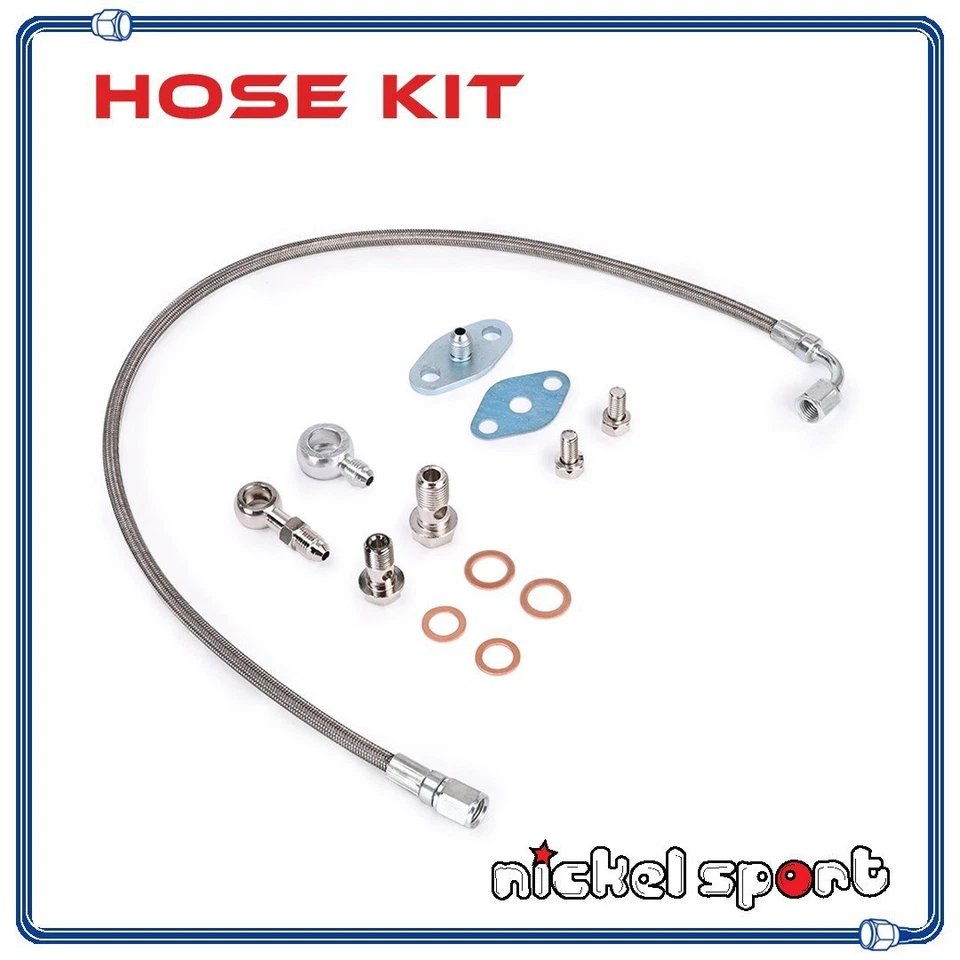 Kit de línea de alimentación de aceite turbo para MAZDA RX7 RX-7 13B FC FD HT18 HT18S / Garrett T04 Foto 1 de 1