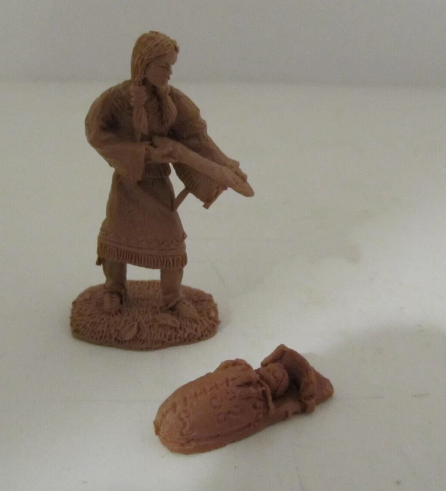 Barzso Camp Indians Western Playset Indian Woman With Baby Figure - Image 1 of 4