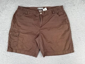 Columbia Shorts Women Large Brown 100% Cotton Cargo Hiking Camping Fishing 34x8 - Picture 1 of 15