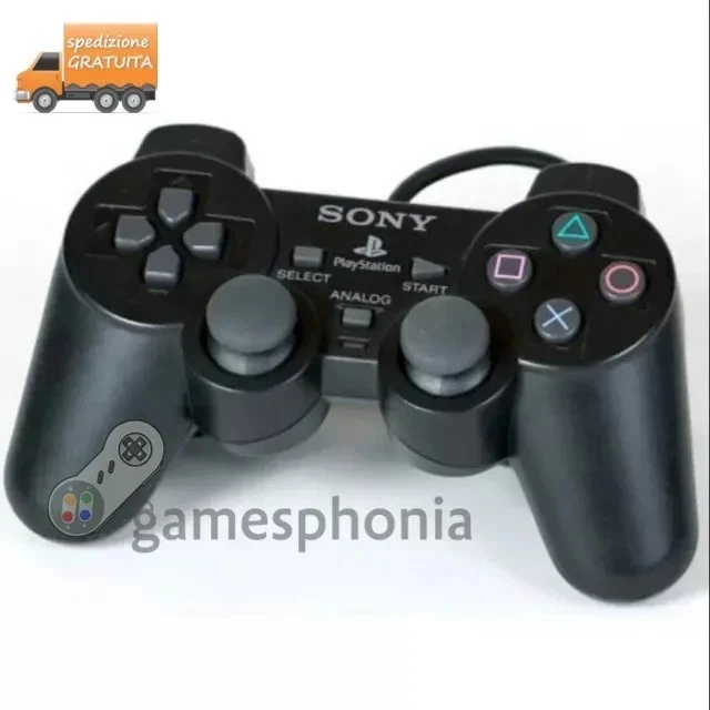 CONTROLLER PLAYSTATION 2 PAD ORIGINALE SONY PS2 JOYSTICK COLORE NERO X SLIM FAT - Immagine 1 di 1