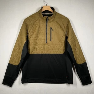 Smartwool Smartloft 60 Hybrid Half Zip Jacket Men's Large Brown Black - Picture 1 of 19