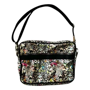 Lesportsac Tokidoki Leo Laptop Messenger Bag Animal Cheetah Print Vintage - Imagen 1 de 5