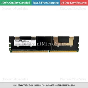 EBE21FD4AJFT-6E-E Elpida 2GB DDR2 Fully Buffered FB ECC PC2-5300 667Mhz 2Rx4 - Picture 1 of 1