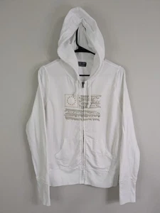 Ralph Lauren Hoodie Women's Large White Full Zip Long Sleeve American Flag - Picture 1 of 7