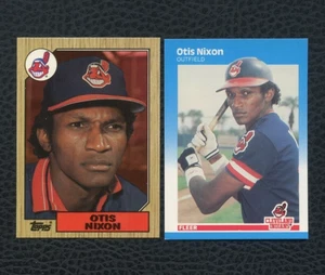 1987 TOPPS TIFFANY FLEER GLOSSY OTIS NIXON CLEVELAND INDIANS - Picture 1 of 2