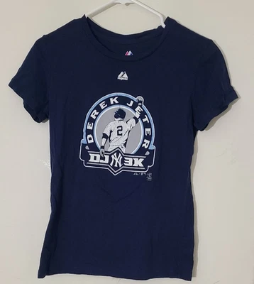 Camisa Majestic New York Yankees Para Mujer M MLB Béisbol Derek Jeter 3000 Hits Foto 1 de 4