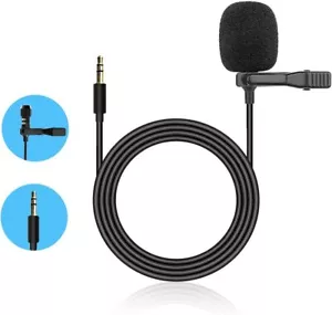 3.5m Lavalier Ansteck Mikrofon 3.5mm Clip-On microphone Phone Laptop Tablet DE - Bild 1 von 14
