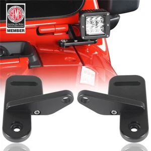 2PCS Steel A-Pillar Light Mount Brackets Fit Jeep Wrangler JL Gladiator JT 18-24 - Picture 1 of 11