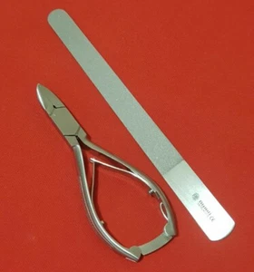 Professional HEAVY DUTY THICK Toe Nail Clippers, Diamond Deb File Podiatry Steel - Picture 1 of 5