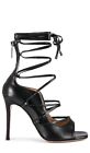 LITA by Ciara Solid Strappy Heel Sandal In Black Size 37 Or 6US NIB