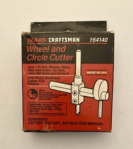 VINTAGE SEARS/CRAFTSMAN WHEEL/CIRCLE CUTTER No. 64140 MADE IN U.S.A. IN BOX - Picture 1 of 18