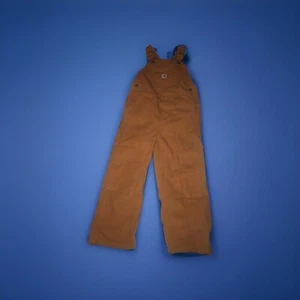 Carhartt Boys Size 4T Canvas Insulated Bib Overalls Used But Very Minimal - Picture 1 of 7