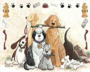 Dog Accent & Decor Tile Donna Jensen Canine Art DJ004AT - Picture 1 of 4