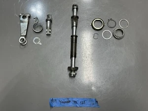 1989 Yamaha XC125 Front Axle, Collar Spacer, Speedometer Drive Gear, Brake Cam - Bild 1 von 11